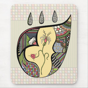 Un Tapis de Souris avec une Fleur à l'Intérieur