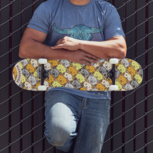 Un tas de Motif de chats Skateboard personnalisé