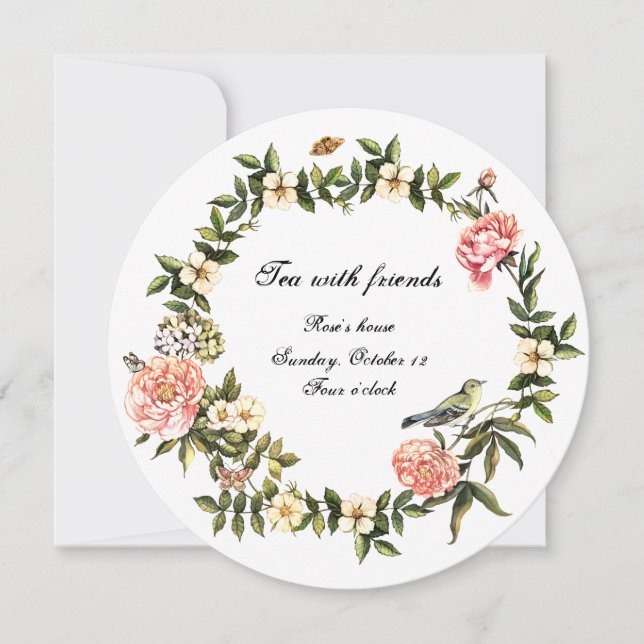Un thé avec des amis Invitation (Devant)