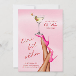 Un Tini Un Peu Plus Ancien Martini Invitation Anni