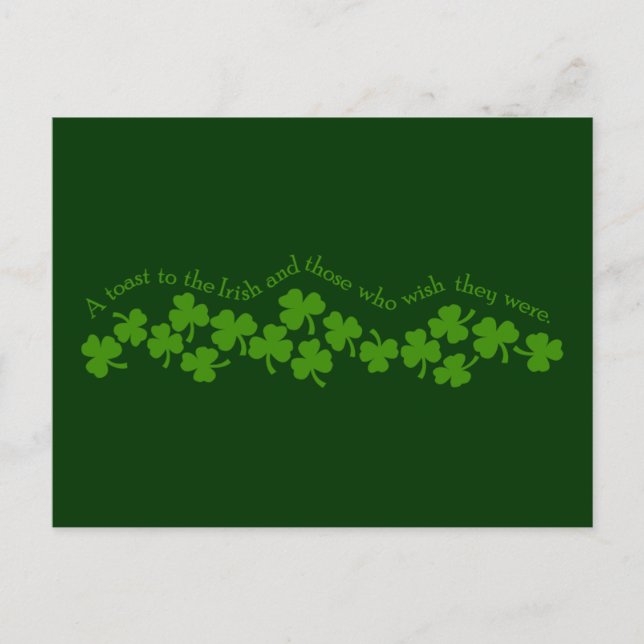 Un toast à la carte postale irlandaise (Devant)