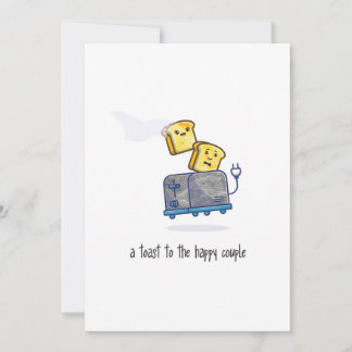 Un toast au couple heureux ! carte de félicitation