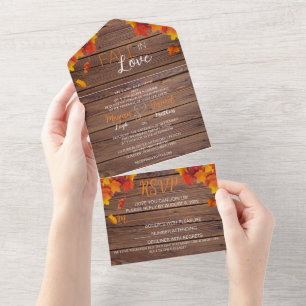 Un Tomber Dans L'Amour Mariage Tout En Une Invitation
