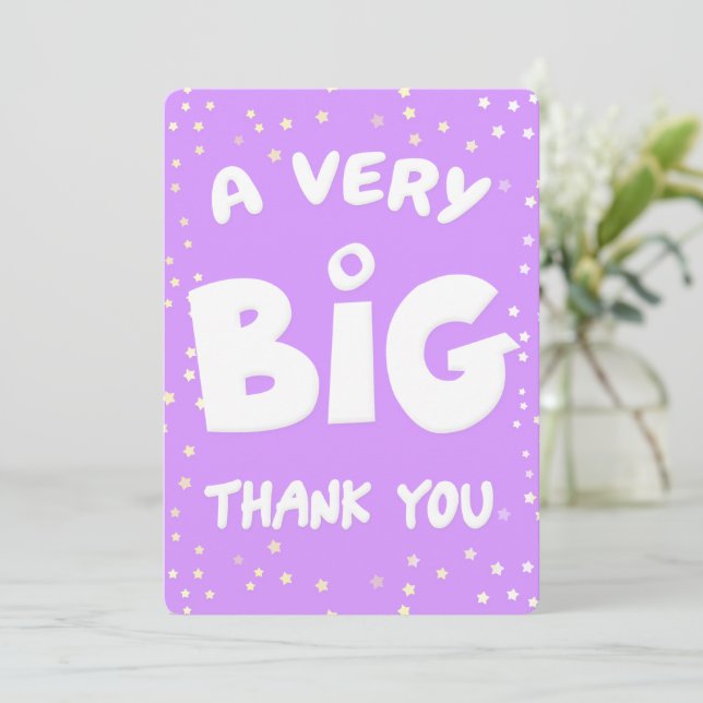 Un très grand Carte de remerciements de ma part (Debout devant)