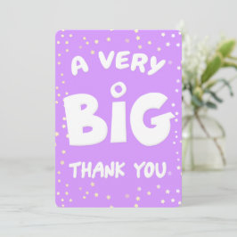 Un très grand Carte de remerciements de ma part