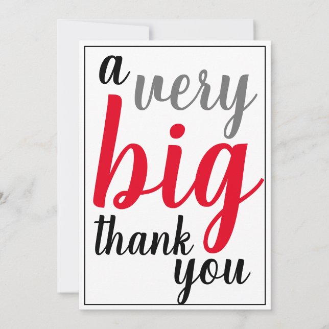 Un très grand Merci au bureau Appréciation Rouge N (Devant)