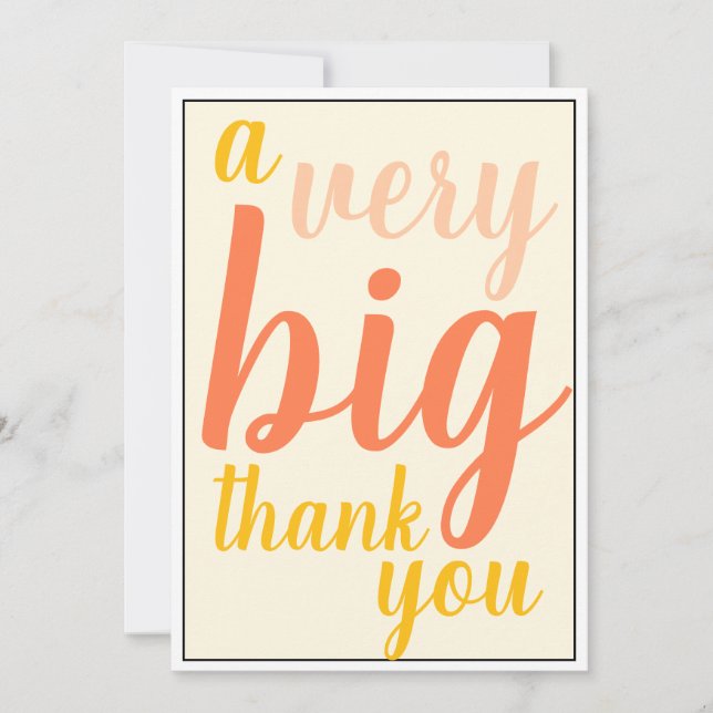 Un très grand Merci ou une appréciation du personn (Devant)