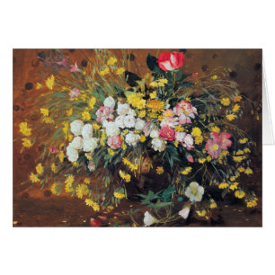 Un vase de carte de fleurs