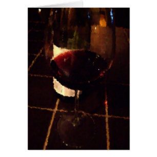 Un verre de carte à vin