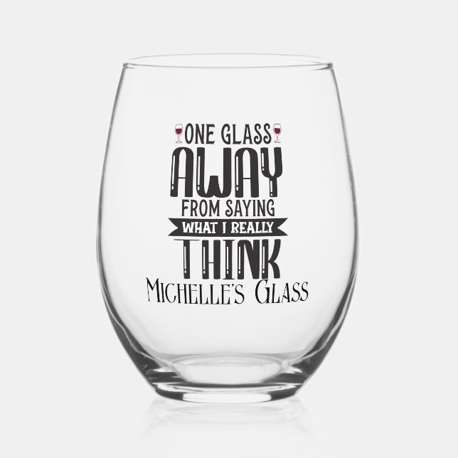 Un verre perdu Funny Personnalisé (Recto)