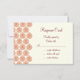Un Vintage Damask RSVP (orange)