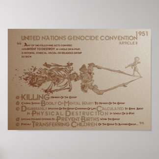 UN-Völkermord-Übereinkommen: Artikel 2 (1951) Poster