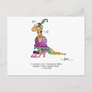 UN VOYAGE COMMENCE Carte postale par April McCallu