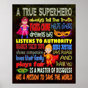Un vrai super-héros - Poster 16x20