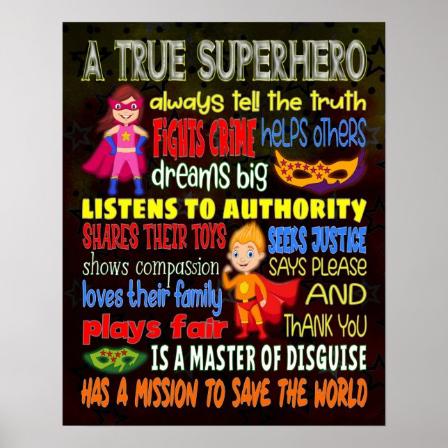 Un vrai super-héros - Poster 16x20 (Devant)