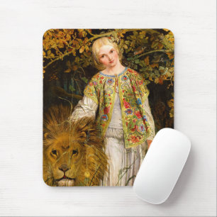 Una and the Lion, 1860 von William Bell Scott Mousepad