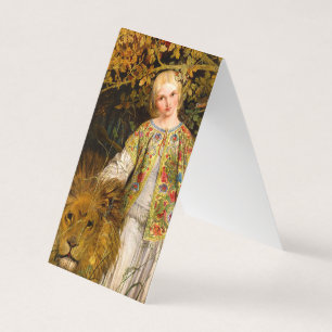 Una and the Lion, 1860 von William Bell Scott Visitenkarten