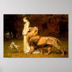 Una et le Lion par Briton Rivière - poster
