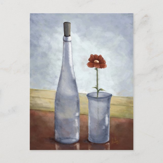 Una flor / A Blume. Postkarte (Vorderseite)