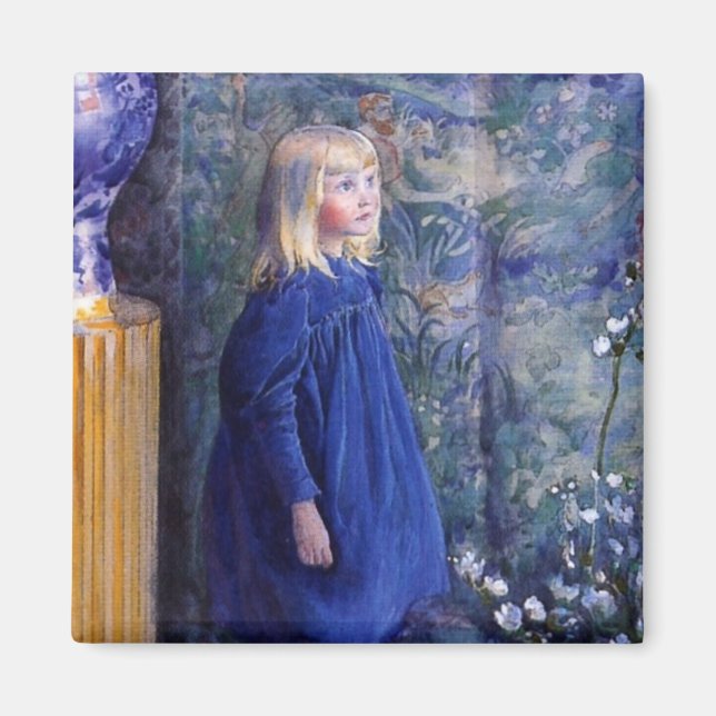 Una in Blue Dress Magnet (Vorne)