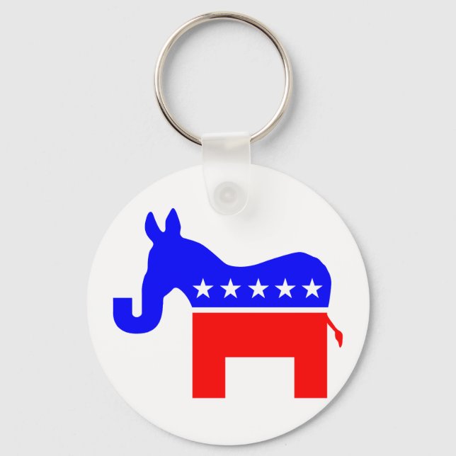 UNABHÄNGIG & BIPARTISAN - Donkey/Elephant Hybrid Schlüsselanhänger (Vorderseite)