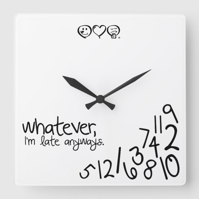 unabhängig quadratische wanduhr (Vorderseite)