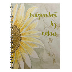 Unabhängig von der Naturzeitschrift Sonnenblume Notizblock