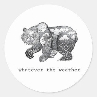 unabhängig von der Wetteraufkleber Runder Aufkleber