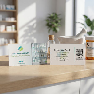 Unabhängige Apotheke Moderner minimalistischer B Visitenkarte