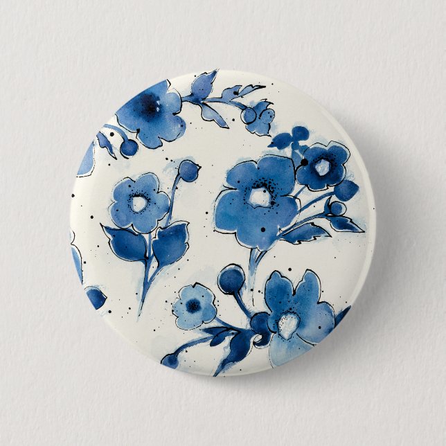 Unabhängige blaue Blüte Button (Vorderseite)