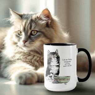 Unabhängige Graue Getigerte Blaue Niedliche Lustig Tasse