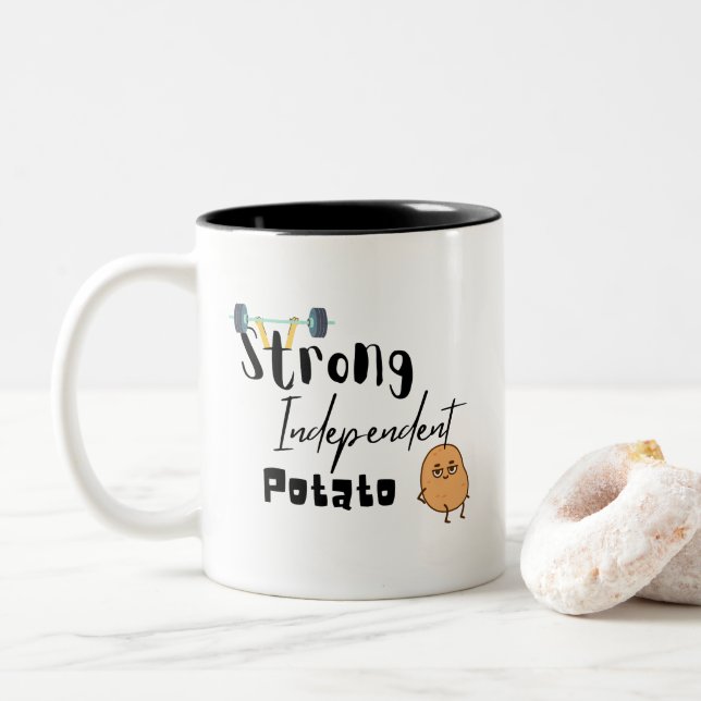 unabhängige Kartoffelsorte-Tasse Zweifarbige Tasse (Mit Donut)