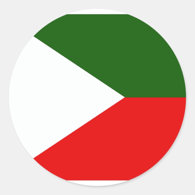 Unabhängige Kaschmir, indische Flagge Runder Aufkleber (Vorderseite)