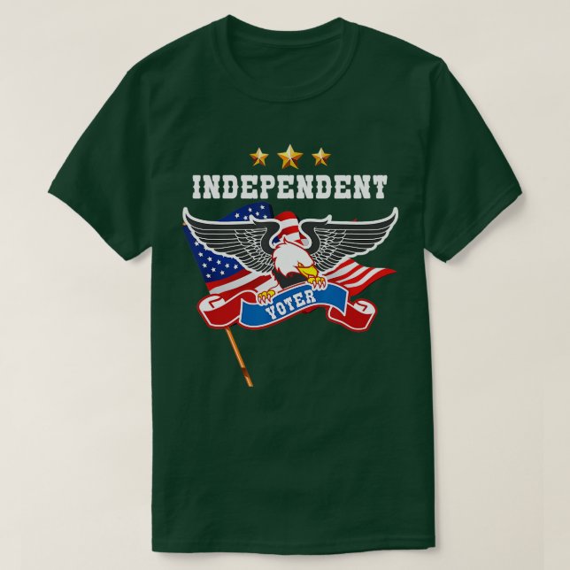 Unabhängige Wähler mit Bald-Adler und amerikanisch T-Shirt (Design vorne)