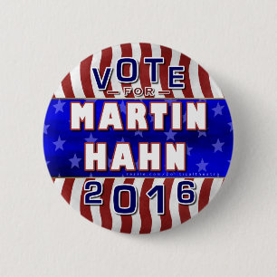 Unabhängiger 2016 Martin-Hahn Präsidenten-Wahl Button