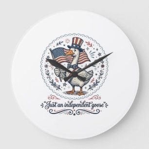 Unabhängiges Gänse-Vintage-Patriotisches-Shirt-Des Große Wanduhr