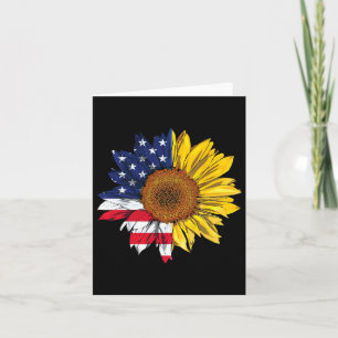 Unabhängigkeit der amerikanischen Flagge Sonnenblu Karte