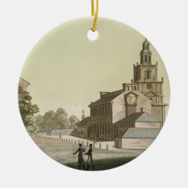 Unabhängigkeit Hall, Philadelphia, Pennsylvania, Keramikornament (Vorne)