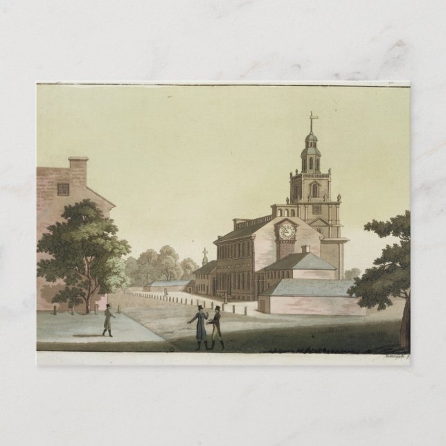 Unabhängigkeit Hall, Philadelphia, Pennsylvania, Postkarte (Vorderseite)