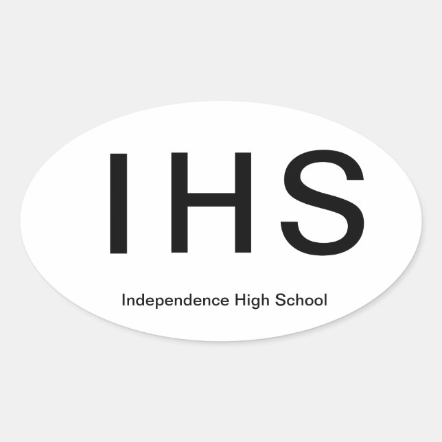 Unabhängigkeit High Schoo*l Euro Style Sticker (Vorderseite)