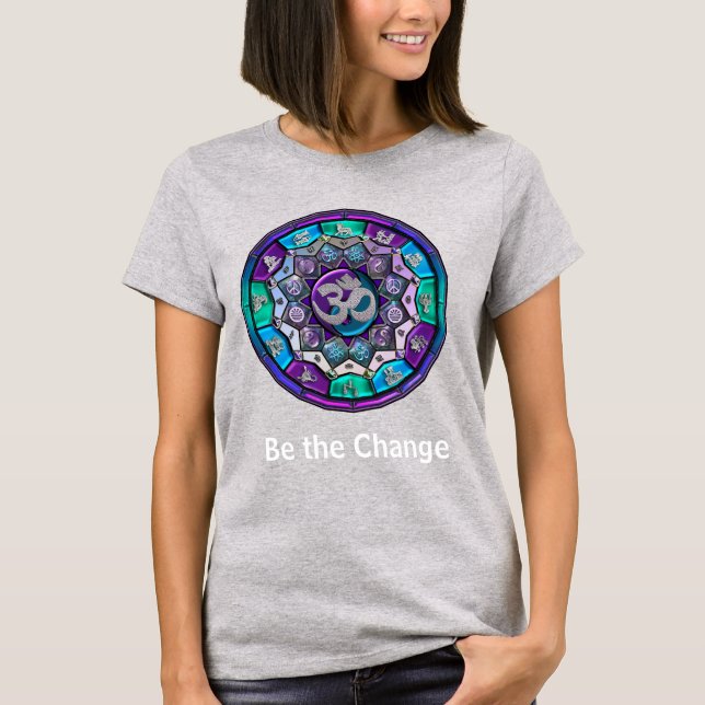 Unabhängigkeit Mandala ~ Die Veränderung des Lila T-Shirt (Vorderseite)