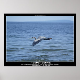 UNABHÄNGIGKEIT Motivierend Poster von Great Blue H