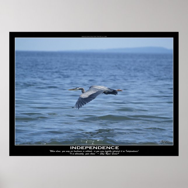 UNABHÄNGIGKEIT Motivierend Poster von Great Blue H (Vorne)