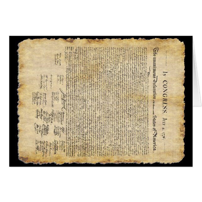 Unabhängigkeitserklärung (Vorderseite (Horizontal))