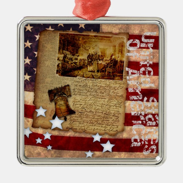 Unabhängigkeitserklärung 1776 ornament aus metall (Vorne)