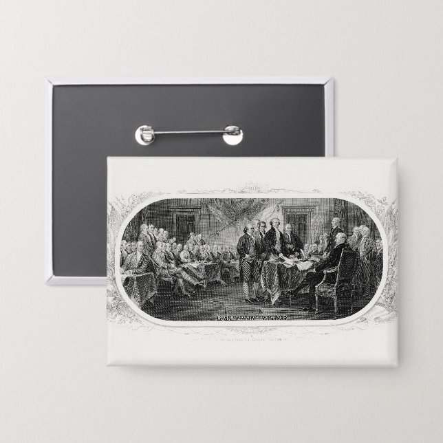 Unabhängigkeitserklärung: 2 Dollar, Etching Button (Vorderseite/Rückseite)