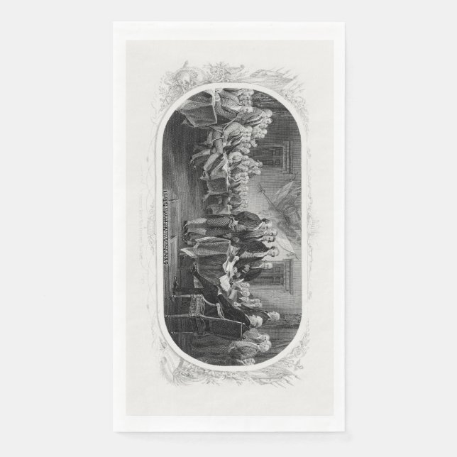 Unabhängigkeitserklärung: 2 Dollar, Etching Serviette (Vorderseite)