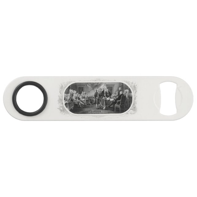 Unabhängigkeitserklärung: 2 Dollar, Etching Speed Flaschenöffner (Rückseite Horizontal)