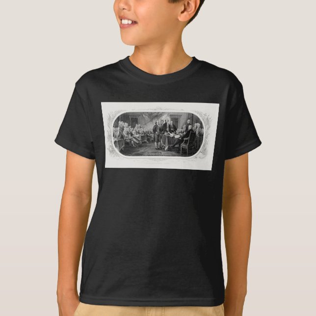 Unabhängigkeitserklärung: 2 Dollar, Etching T-Shirt (Vorderseite)