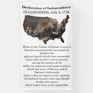 Unabhängigkeitserklärung CONGRESS, 4. Juli 1776 Banner